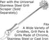 The Grate Grill Scraper Long Handle - Combine This with Your Grate Grill Scraper to Clean Your BBQ Grill While It is Still HOT! - Safer Than a Wire Brush