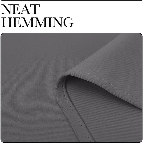 NICETOWN Blackout Curtain Panels for Living Room - (Grey Color) 52x54 inch, 2 Panels Set, Room Darkening Blackout Drapes for Window