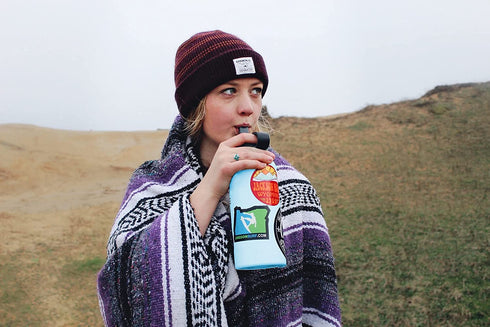 Explore Nomad Insulated Water Bottle 40 Oz Stainless Steel Water Bottle Powder Coated Metal Water Bottle with Straw Wide Mouth Opening Ideal for Sports, Hiking, Traveling