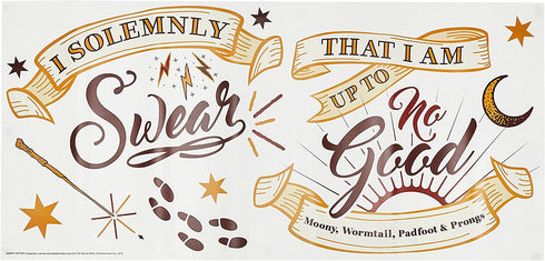 RoomMates RMK3607GM Harry Potter Marauder's Map Quote Peel and Stick Giant Wall Decals , Brown