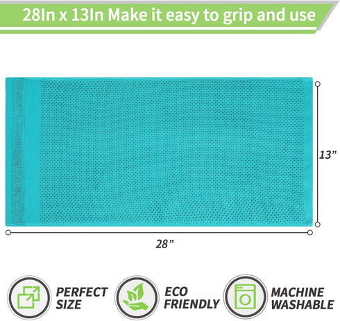 Kitinjoy 100% Cotton Waffle Weave Kitchen Towels, 13 x 28 Inches, Super Soft and Absorbent Dish Towels for Drying Dishes, 4-Pack, Teal