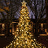 344 LED Star String Lights Fairy Christmas - Waterfall 13ft 3 x Large D Battery Operated Outdoor & Indoor Waterproof 8 Modes & Timer Remote for Christmas Tree Topper, Holiday Decorations (Warm White)