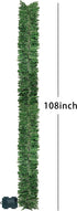 Joiedomi 9ft Christmas Garland Prelit with 100 LED Warm White String Lights, Battery Powered Holiday Decor for Winter Christmas