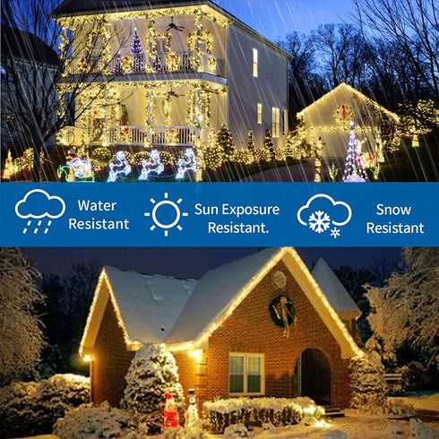 Christmas String Lights Outdoor/Indoor, 200LED Ultra-Bright Christmas Tree Lights,72FT UL Certified Fairy String Lights for Wedding Party Valentine's Day Decor (Warm White)