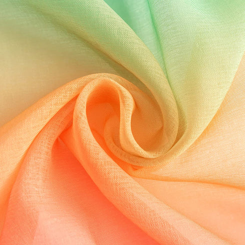 Lofus Sheer Window Curtains, Rods Pocket Voile Fabric Drapes/Panels/Treatments for Living Room/Kitchen/Bedroom, 52 x 96, Set of 2, Rainbow