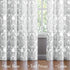 FMFUNCTEX White Grey Damask Print Curtains for Bedroom 63 inch Total Privacy Vintage Flower Window Drapes Living Room Grommet Top 50" w x Set of 2
