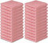 Softolle 100% Cotton Ring Spun Wash Cloths Bulk Pack of 24 Pieces Washcloths 12x12 Inches Wash Cloth for Face, Highly Absorbent, Soft and Face Towels (Pink)