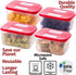 Quicker Defrost- Reusable Freezer Containers with Lids Set of 4-23.5 oz. for Soups, Leftovers, Meal Prep, Food Storage Airtight Food Storage Containers With Lids Plastic Freezer Containers Jars