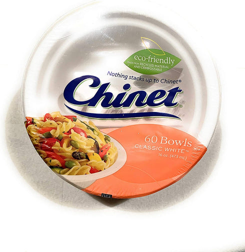 Chinet by DisDatNStuff Classic White Bowls 16 oz 60ct