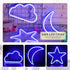 Star Moon and Cloud Neon Signs Decorative LED Light Art Battery or USB Operated Wall Neon Light Decor for Christmas, Birthday Party, Wedding, Outdoor Activities (Blue)