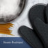 Cosy House Collection 4-Piece Oven Mitt & Pot Holder Set - Non-Slip Silicone & Cotton 500°F Heat Resistant Trivet Cooking Gloves- for Cooking & Baking (Black)