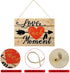 Jetec 2 Pieces Wood Hanging Sign Follow Your Heart Love Each Moment Wall Hanging Wooden Decoration Sign Love Plaque for Valentine's Day Wedding Living Room Dining Room Bedroom, 10 x 7 inch