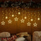 Koicaxy Curtain Lights, 138 Led 12 Stars Curtain Lights Drop Fairy String Lights Waterproof for Outdoor Use 8 Lighting Modes Timing for Ramadan Party Bedroom Wedding Window Christmas