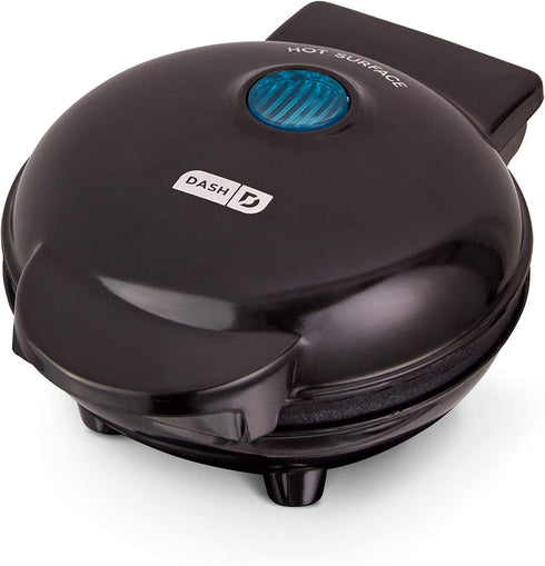 Dash Mini Maker Portable Grill Machine + Panini Press for Gourmet Burgers, Sandwiches, Chicken + Other On the Go Breakfast, Lunch, or Snacks with Recipe Guide - Black
