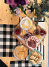 LEVINIS Buffalo Plaid Placemats Set of 4 Cotton Black & White Checkered Washable Place Mats for Kitchen/Dinning Table Farmhouse Table Décor