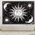 HOTMIR Wall Tapestry Black and White - Aesthetic Tapestry Wall Hanging Moon Tapestry as Wall Art for Bedroom, Living Room, Dorm Decor - Printed Without Fringe (54x72 Inches, 140x185 cm)
