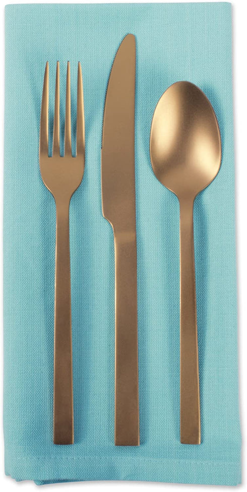 DII Solid Napkin Set Collection, 20x20, Aqua, 6 Piece