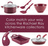 Rachael Ray Tools and Gadgets Flexi Turner and Scraping Spoon Set / Cooking Utensils - 2 Piece, Burgundy Red
