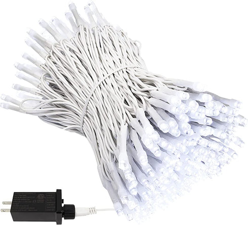 BHCLIGHT 82FT 200 LED White Christmas String Lights Outdoor/Indoor, White Wire with 8 Modes, UL Certified Fairy String Lights for Xmas Tree Holiday Wedding Party Decoration, Cool White
