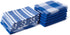 Encasa Homes Kitchen Dish Towels X-Large 18 x 28 inch (12 pcs Set of Waffles, Stripe & Checks) Absorbent, Tea Towels for Cleaning and Quick-Drying, Eco-Friendly Cotton - Blue