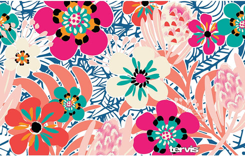 Tervis Bright Wild Blooms Insulated Travel Tumbler and Lid 20 oz - Stainless Steel, Silver