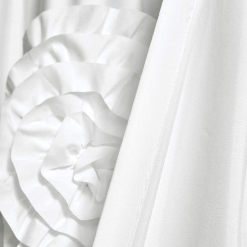 Lush Decor, White Serena Window Panel for Living, Dining Room, Bedroom (Single Curtain), 84 x 54 L