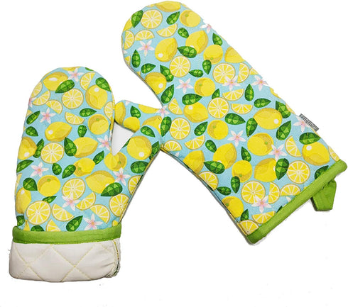 SUSHOW Cotton Oven Mitts and Pot Holders Sets,4-Piece Set,Kitchen Oven Gloves,BBQ Gloves,Pot Holders for Kitchen,Hot Pads ,Heat Resistant with Lining,Cooking Gloves for Cooking Baking Grilling