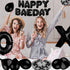 Happy BAEDAY Black Balloon Kit | Valentines Day Balloons | Anniversary Decorations | Best Black Balloons For Him | 16" XO Letter Balloons | Foil & Confetti Balloons | Black Heard Balloons