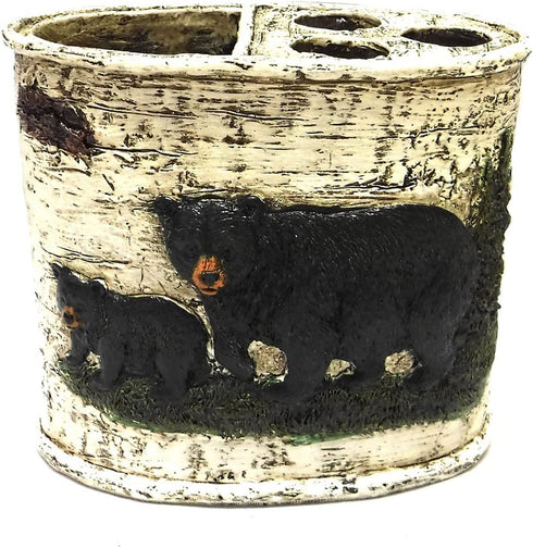 Black Bear Bathroom Accessories (Toothbrush Holder)