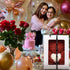 FERVENT LOVE Gifts for Her Women 16" Rose Bear Valentines Day Gifts for Her/Wife Wine Red Rose Teddy Bear with Heart Artificial Flowers Bear with Gift Box Heart-Shaped Ballon and Greeting Card