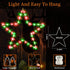 Christmas Window Lights 3 Pack Battery Operated LED Star Light 8 Modes Timer Fairy Hanging Light, Outdoor Waterproof Decor for Home Xmas Tree Porch Holiday Party Indoor Decoration Red and Green