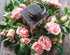 Meiliy 5 Pack 6.6 FT Artificial Flower Garland,Fake Pink Rose Hanging Flower Vines for Home Wedding Party Decor