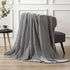 Hansleep Flannel Fleece Throw Blanket Twin Size, Super Soft Fluffy Bed Plush Blanket Throw, Luxury Fuzzy Cozy Couch Blanket for All Seasons (Grey, Twin 60x80)