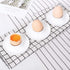 ComSaf Porcelain Egg Cups Plates with Base, Soft Boiled Egg Cup Holders White, Pack of 6