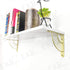 EKR Metal Shelf Braket 2 Pcs for Floating Shelves DIY L Shape Shelving Brackets Right Angle Home Décor Accents Storage Kitchen Office Decoration Gold 5.9 Inches Wood Not Included