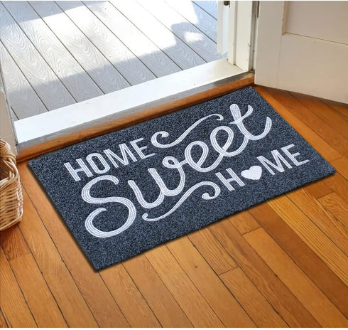 AAZZKANG Welcome Mat Home Sweet Home Doormat with Non Slip Rubber Backing Durable Outdoor Door Mat Easy Clean Heavy Duty Indoor Mats for Front Door Entrance