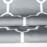 Xikaywnt Geometric Shower Curtain for Bathroom - Fabric Textured Moroccan Waterproof Bathroom Curtain with 12 Hooks, 70 x 72 Inch Grey