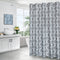 Xikaywnt Geometric Shower Curtain for Bathroom - Fabric Textured Moroccan Waterproof Bathroom Curtain with 12 Hooks, 70 x 72 Inch Grey