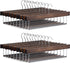 High-Grade Wooden Slack/Trouser Pants Hangers with Non Slip Bar (20 Pack) Smooth Finish, Durable Wooden Hangers - Slim & Sleek Space Saving Closet Hangers, 360° Hook- Ideal for Pant, Jeans, Slacks Etc