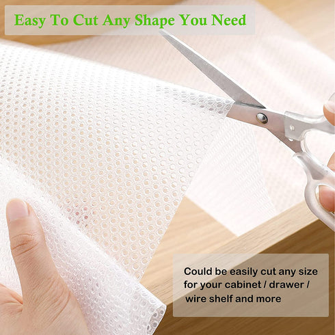 Cabinet Liners Non Slip Waterproof Clear Kitchen Drawer Shelf Liner Non Adhesive Mat for Fridge, Dresser, Wire Shelf, Toolbox , Cupboard, Pantry, Storage and Desk (12 Inch X 20 FT)