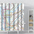 New York Subway Map Shower Curtain White Subway Map Shower Curtains for Bathroom Waterproof Polyester Fabric Shower Curtain Sets with Hooks 72x72 Inch