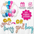 Nappy Times Baby Gender Reveal Party Supplies 2x Pink OR 2x Blue Fillable Gender Reveal Confetti Cannon | Easy to Set Up Gender Reveal Decorations with Pink and Blue Gender Reveal Balloons