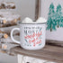 Sweet Water Decor Christmas Coffee Mug | Rustic 16oz Ceramic Campfire Style Coffee Cup Microwave & Dishwasher Safe | Festive Seasonal Holiday Mug for Women (It's the Most Wonderful Time of the Year)