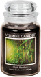 Village Candle Black Bamboo Large Glass Apothecary Jar Scented Candle, 21.25 oz, 21 Ounce