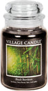Village Candle Black Bamboo Large Glass Apothecary Jar Scented Candle, 21.25 oz, 21 Ounce