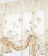 Molaxhome Roman Curtain Window Shades Sheers 46x63inch Rod Pocket, Embroidery Balloon Curtains Drapes 1 Panels for Kitchen Room (46x63inch, Flower)