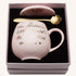 Oyiyou 2021 Graduation and Congratulations Gifts for Her - She Believed she could So She Did - Presents for College Nurse Graduated Women - Pink Marble Ceramic Coffee Mug 14oz and Coaster