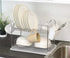 Simple Houseware 2-Tier Dish Rack with Drainboard, Chrome