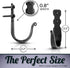 Decorative Wall Mounted Basic Hooks Wrought Iron Hooks For Kitchen And Bathroom, Rustic, Handmade Antique Farmhouse Decorative Hooks For Hanging Robe, Towels, Coats, Bags and cloths - Set of 3 (Black)