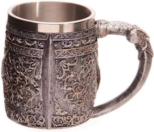 eoocvt Stainless Steel Skull Mug 3D Design Creepy Skull Coffee Mug Skeleton Tankard Cup